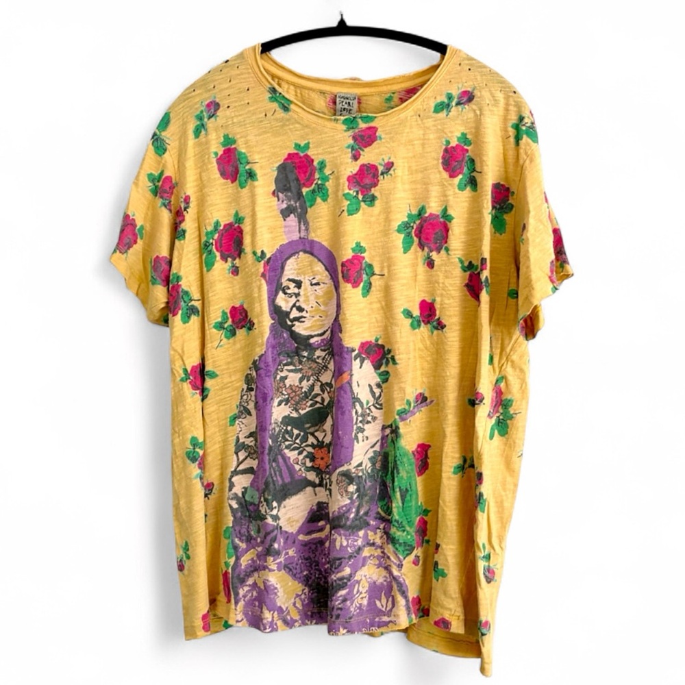 Magnolia Pearl Brave Of Yellow Roses Boyfriend Tee Summer Rose NWT